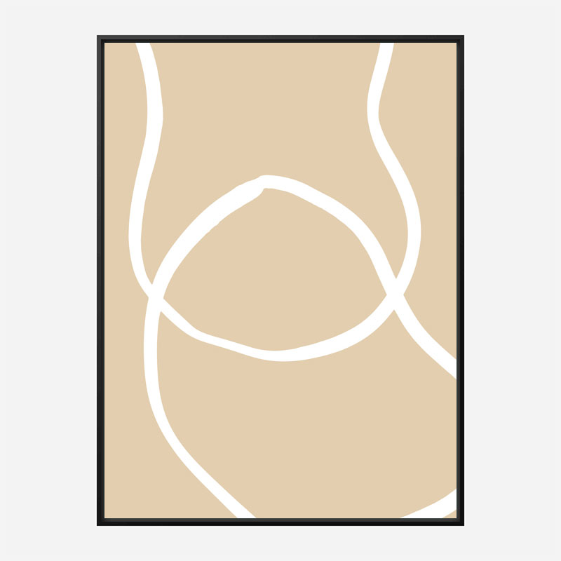 Beige Lines 04 Wall Art Print