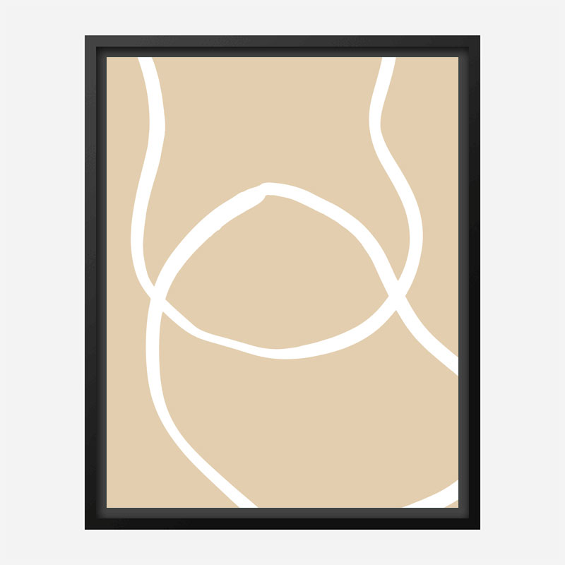 Beige Lines 04 Wall Art Print