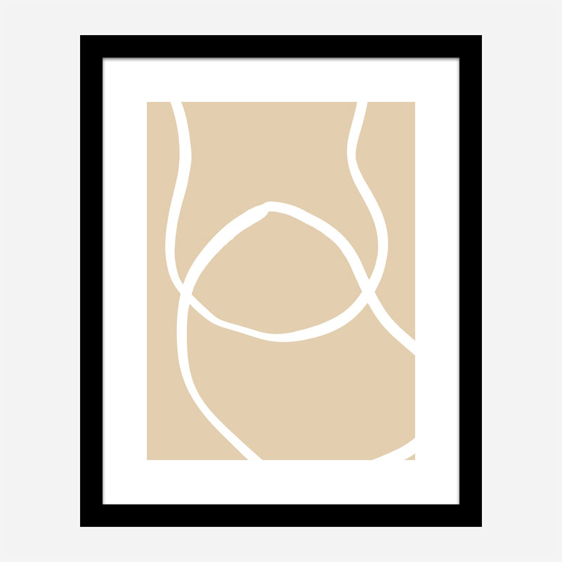 Beige Lines 04 Wall Art Print