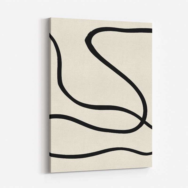 Black Lines 01 Wall Art Print