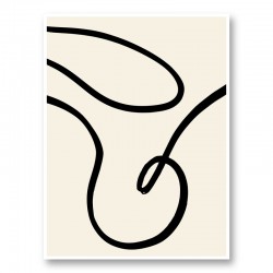 Black Lines 02 Wall Art Print