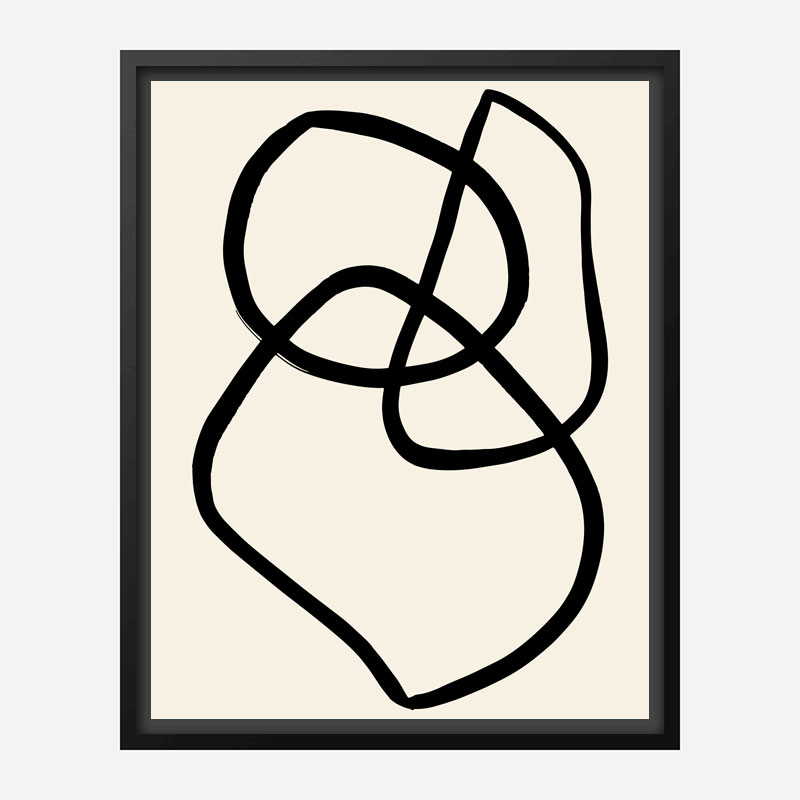 Black Lines 03 Wall Art Print