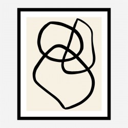 Black Lines 03 Wall Art Print