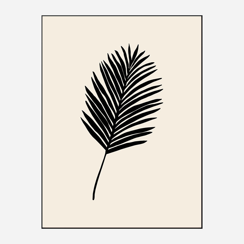 Black Palm Wall Art Print