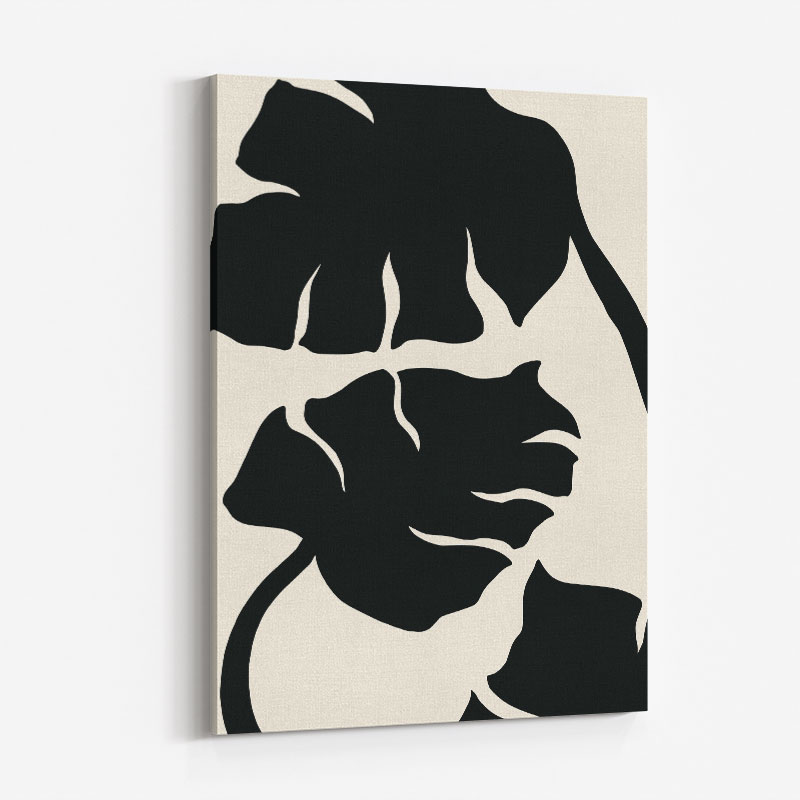 Monstera Black Wall Art Print Monstera Black Wall Art Print