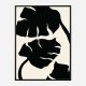 Monstera Black Wall Art Print Monstera Black Wall Art Print
