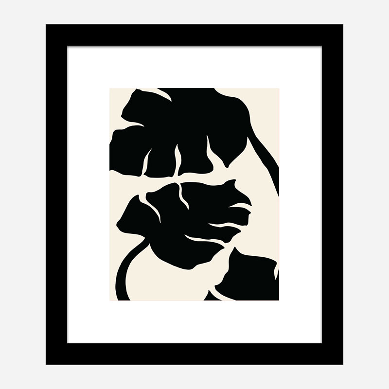 Monstera Black Wall Art Print Monstera Black Wall Art Print