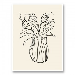 Vase Sketch Wall Art Print