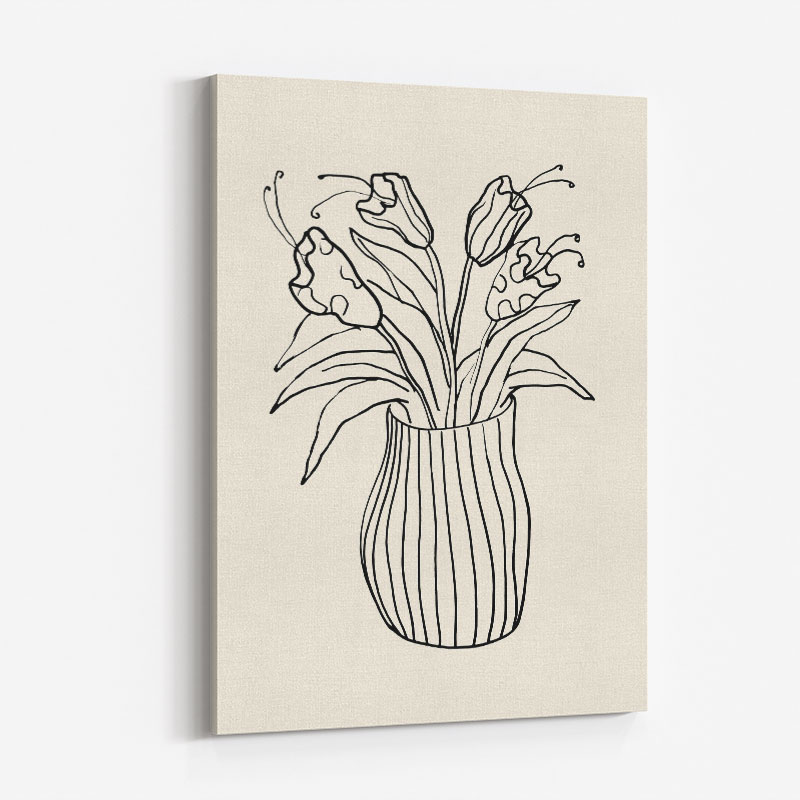 Vase Sketch Wall Art Print