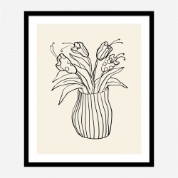 Vase Sketch Wall Art Print