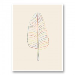 Banana Rainbow Leaf Wall Art Print