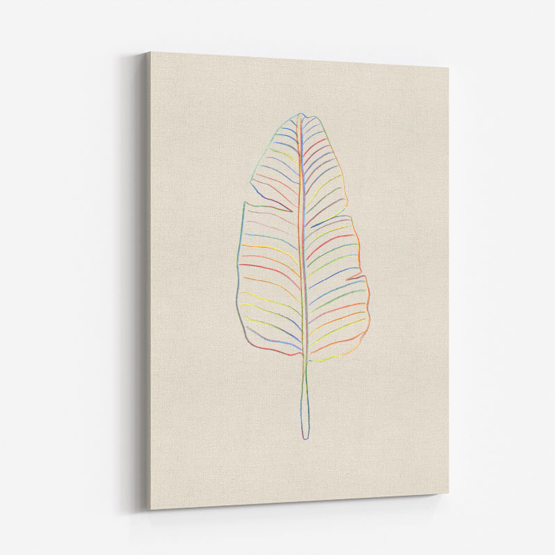 Banana Rainbow Leaf Wall Art Print