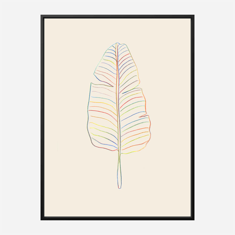 Banana Rainbow Leaf Wall Art Print