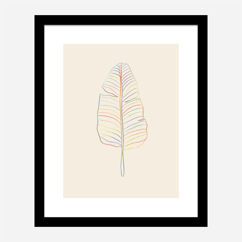 Banana Rainbow Leaf Wall Art Print