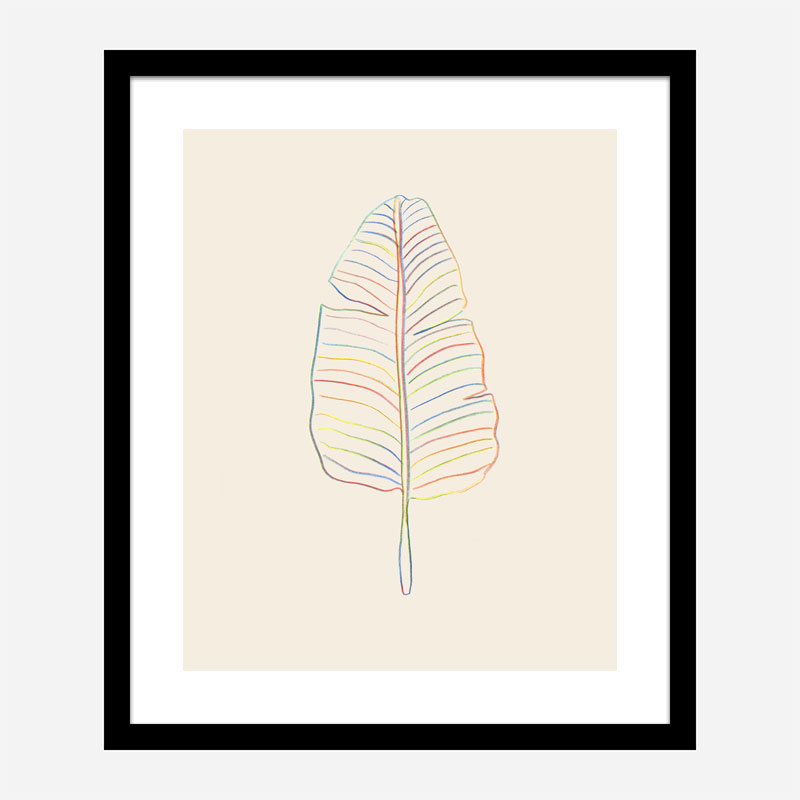 Banana Rainbow Leaf Wall Art Print