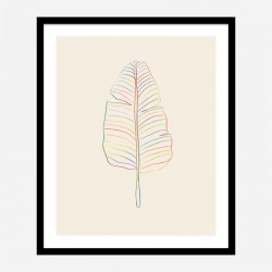 Banana Rainbow Leaf Wall Art Print