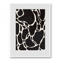 Giraffe Grey Wall Art Print