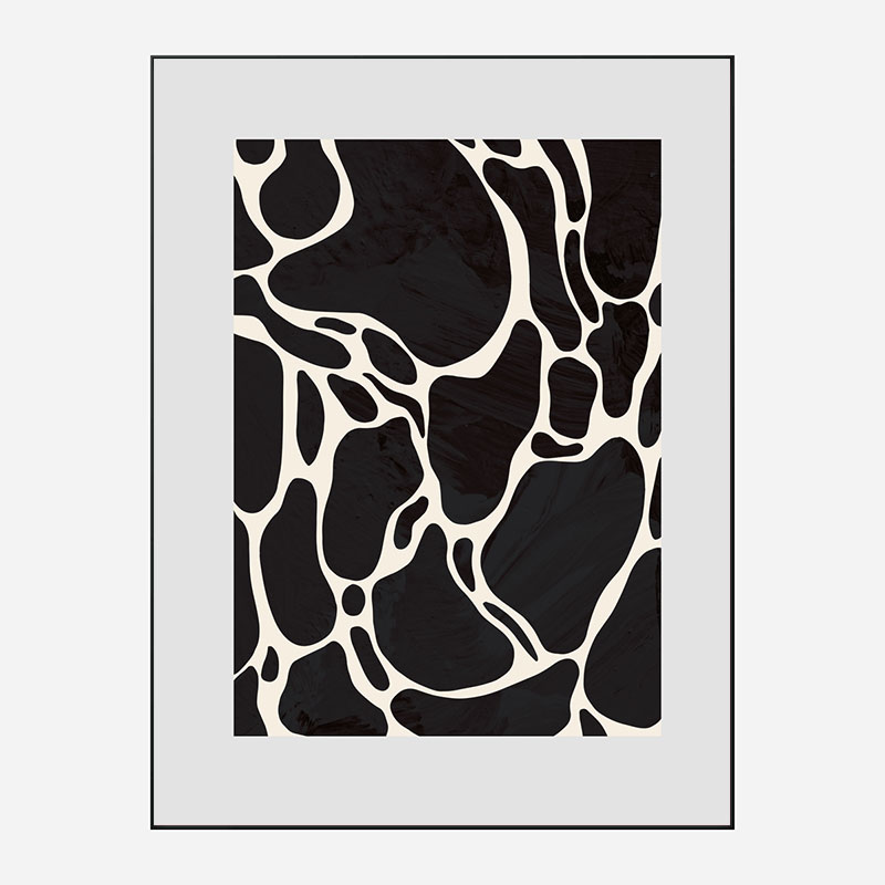 Giraffe Grey Wall Art Print