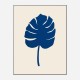 Monstera Canvas Blue Wall Art Print Monstera Canvas Blue Wall Art Print