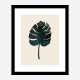 Monstera Marble Green Wall Art Print