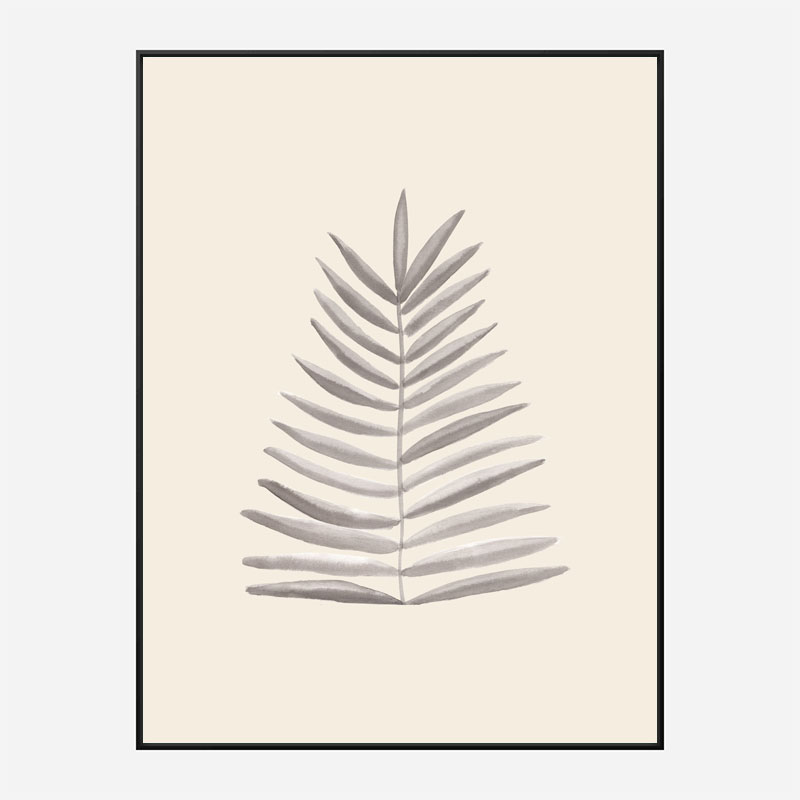 Palm Leaf Ink Wall Art Print