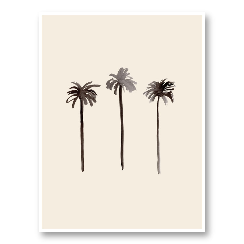 Palm Trees Ink Wall Art Print