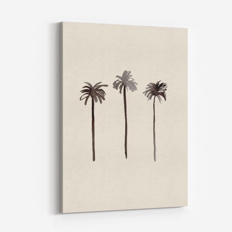 Palm Trees Ink Wall Art Print