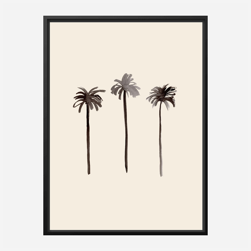 Palm Trees Ink Wall Art Print