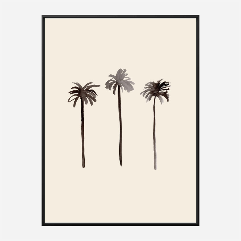 Palm Trees Ink Wall Art Print