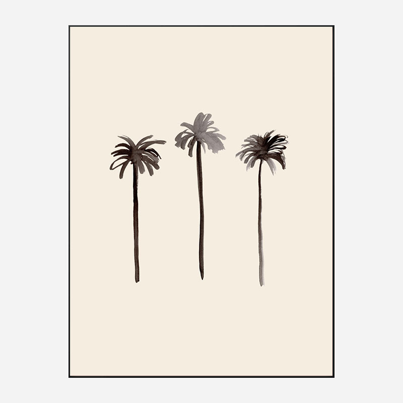 Palm Trees Ink Wall Art Print