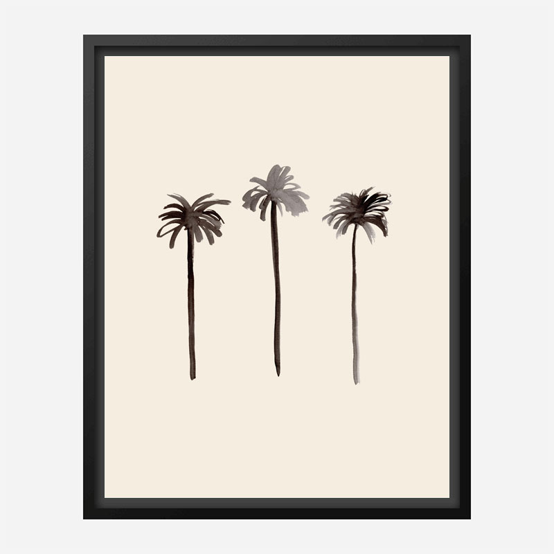 Palm Trees Ink Wall Art Print