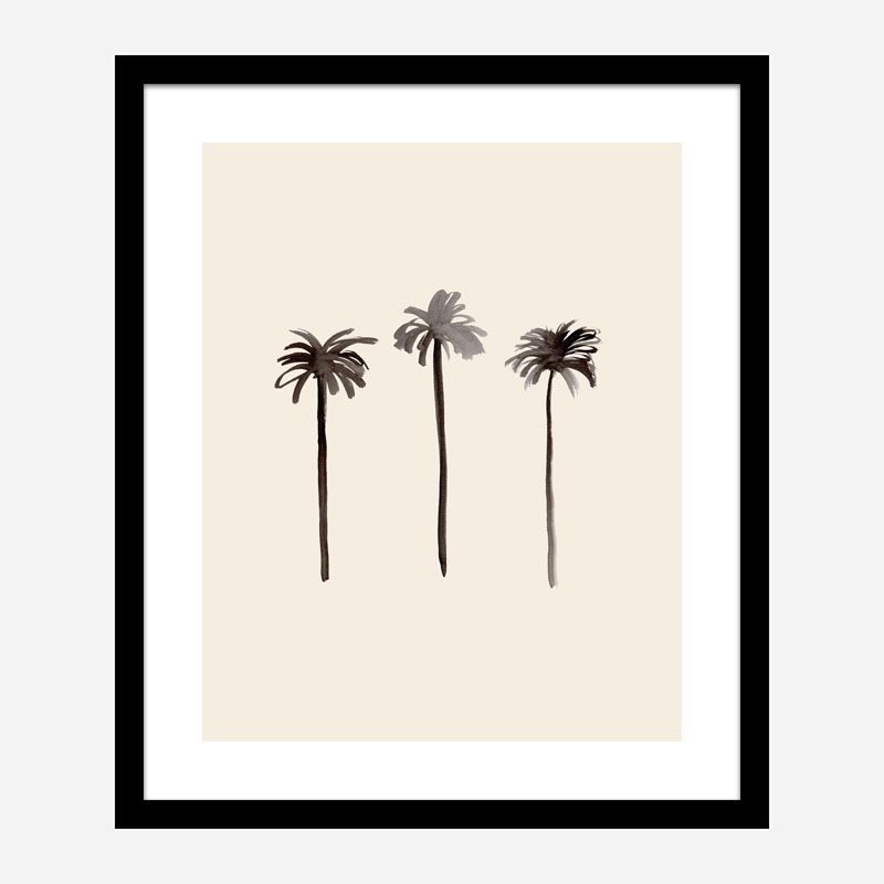 Palm Trees Ink Wall Art Print
