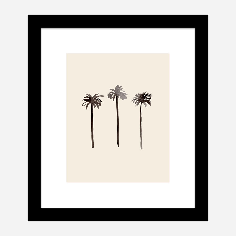 Palm Trees Ink Wall Art Print