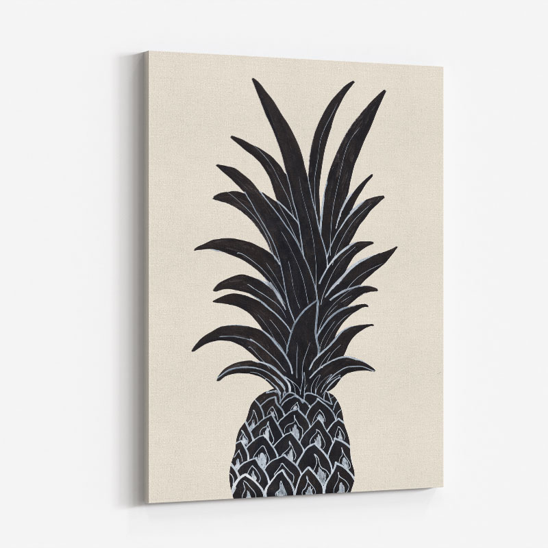 Black Pineapple Wall Art Print