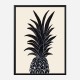 Black Pineapple Wall Art Print