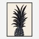 Black Pineapple Wall Art Print