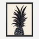 Black Pineapple Wall Art Print