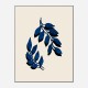 Blue Twig Brush Wall Art Print