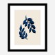 Blue Twig Brush Wall Art Print