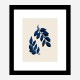 Blue Twig Brush Wall Art Print