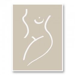 Body Sketch Sand Wall Art Print