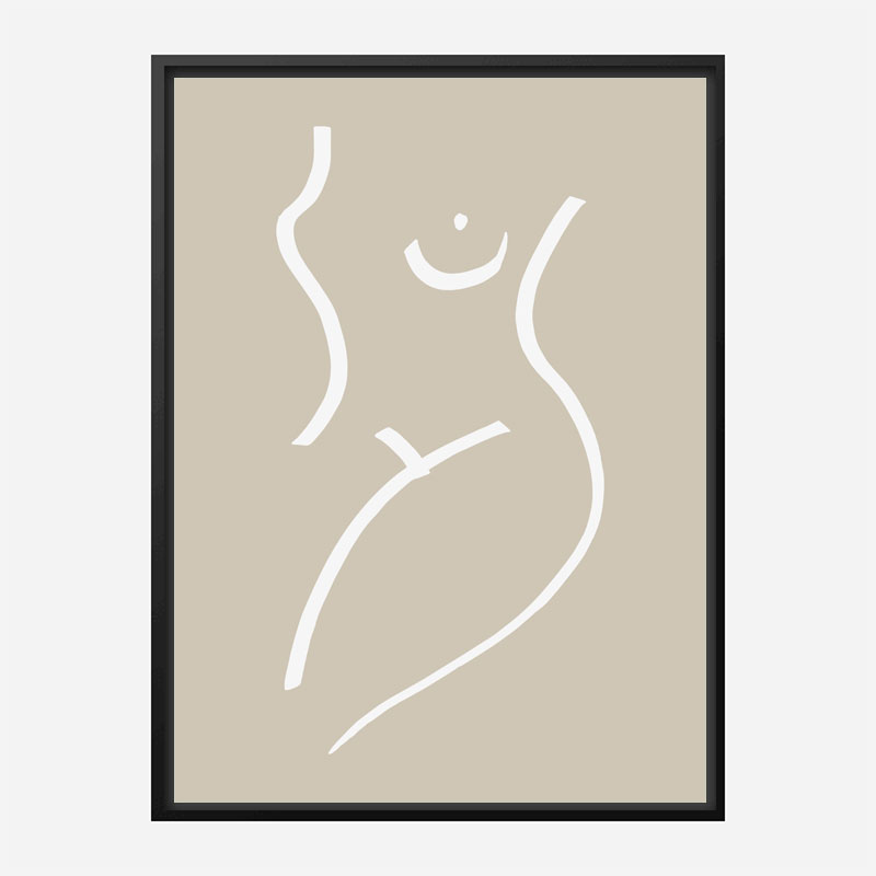 Body Sketch Sand Wall Art Print