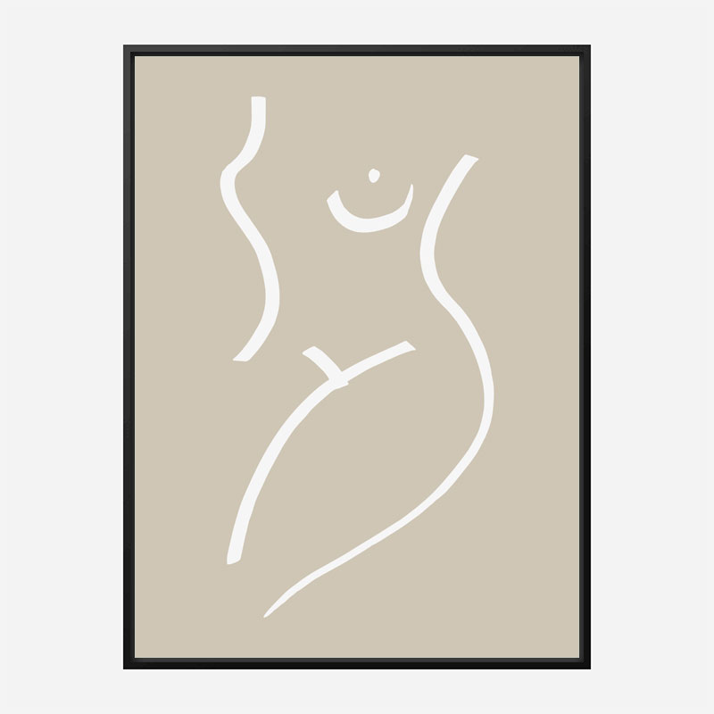 Body Sketch Sand Wall Art Print