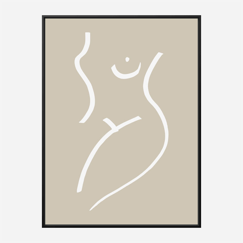 Body Sketch Sand Wall Art Print