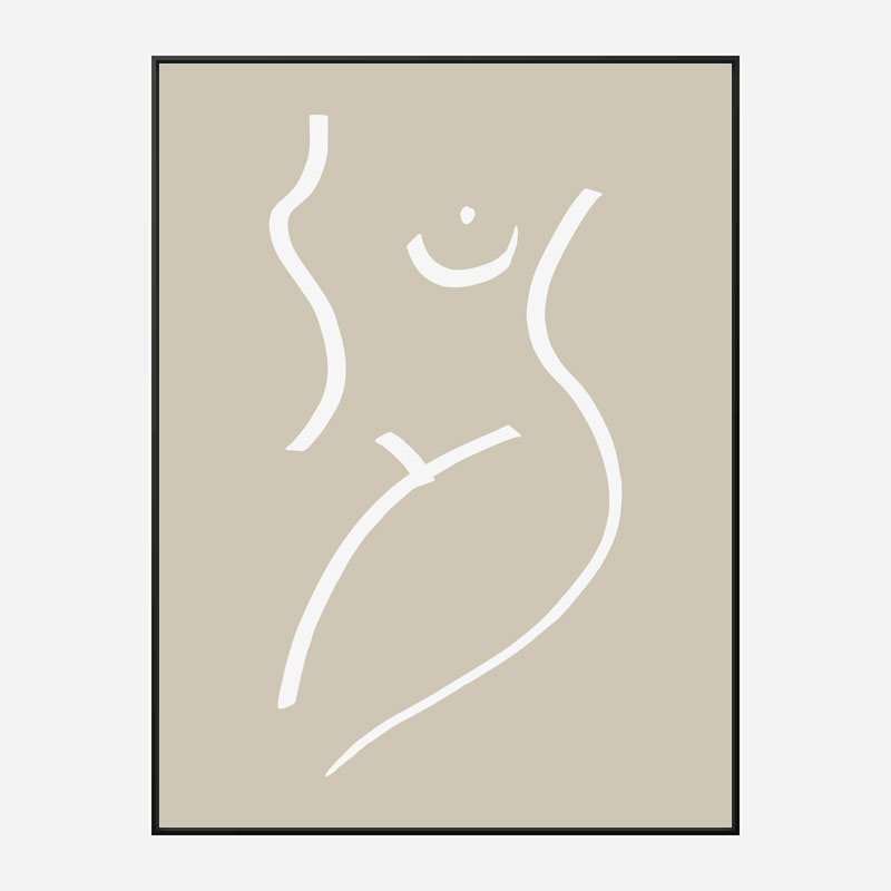 Body Sketch Sand Wall Art Print