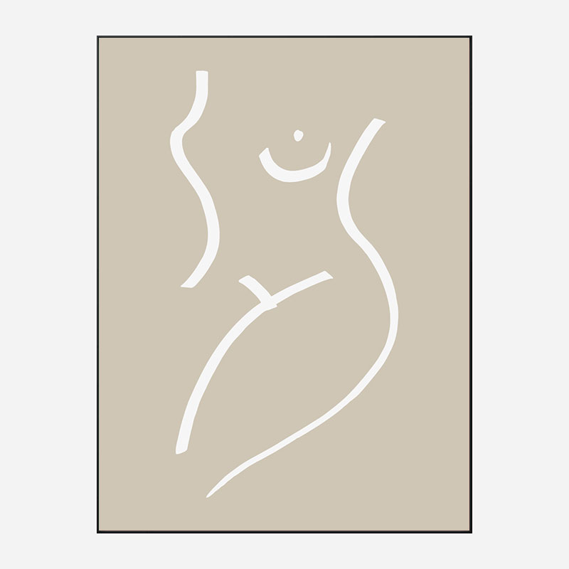 Body Sketch Sand Wall Art Print