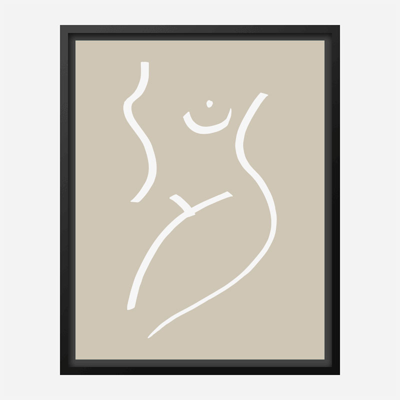 Body Sketch Sand Wall Art Print