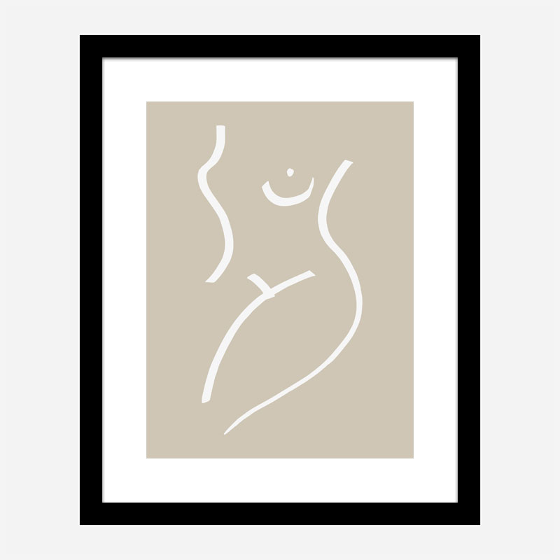 Body Sketch Sand Wall Art Print