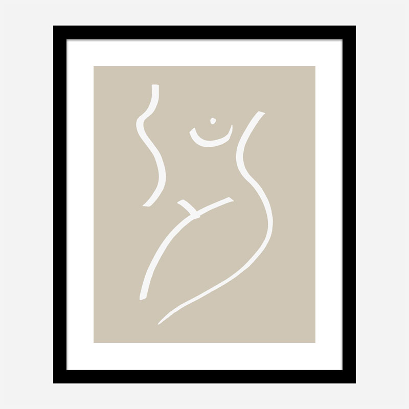 Body Sketch Sand Wall Art Print