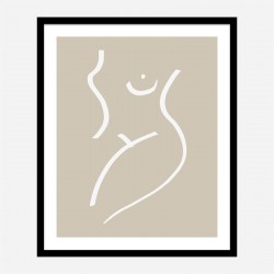 Body Sketch Sand Wall Art Print
